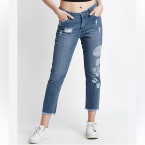 3/$15 High Rise Ankle Length Straight Leg Jeans Size 30